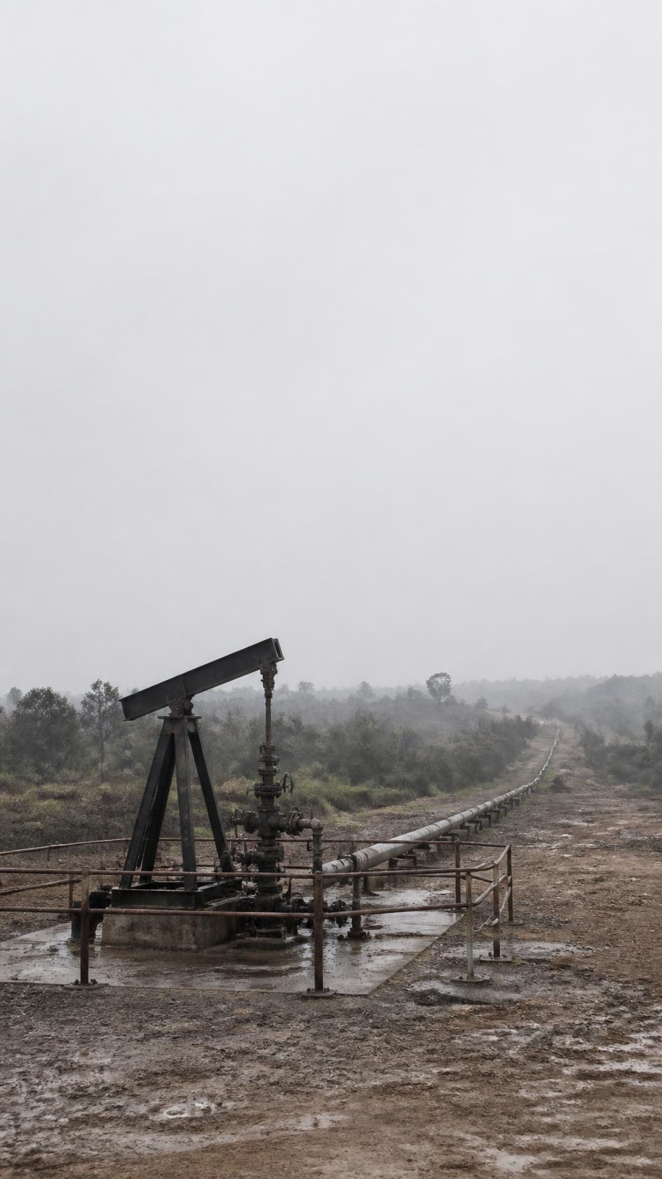 Coal bed methane wellhead with a beam pump dewatering the well